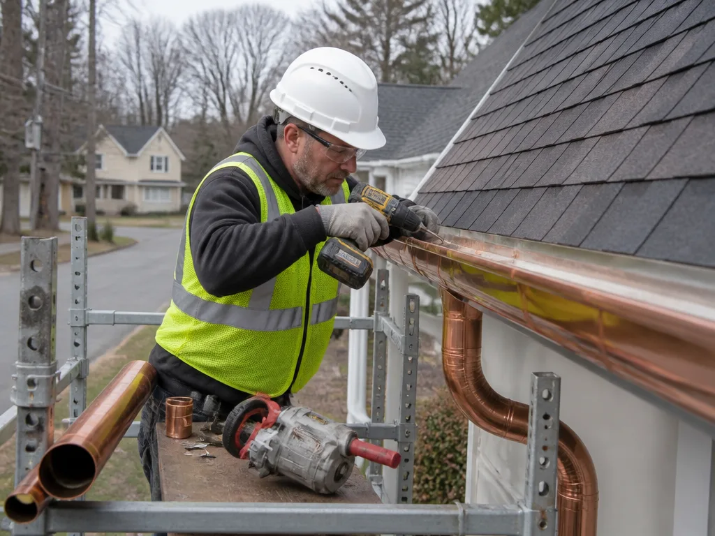 Copper Gutter Installation