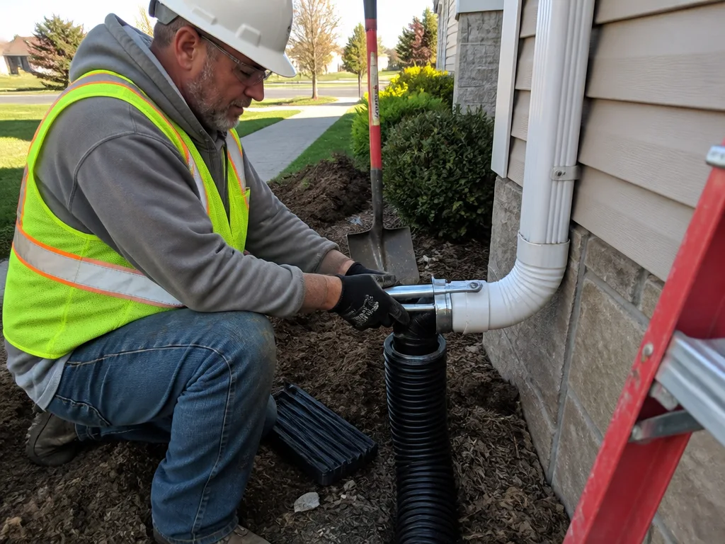 French Drain Tie-In